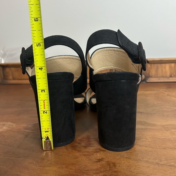Chinese Laundry Black Heels Elegant Block Sandals, Size 7 - Picture 4 of 7